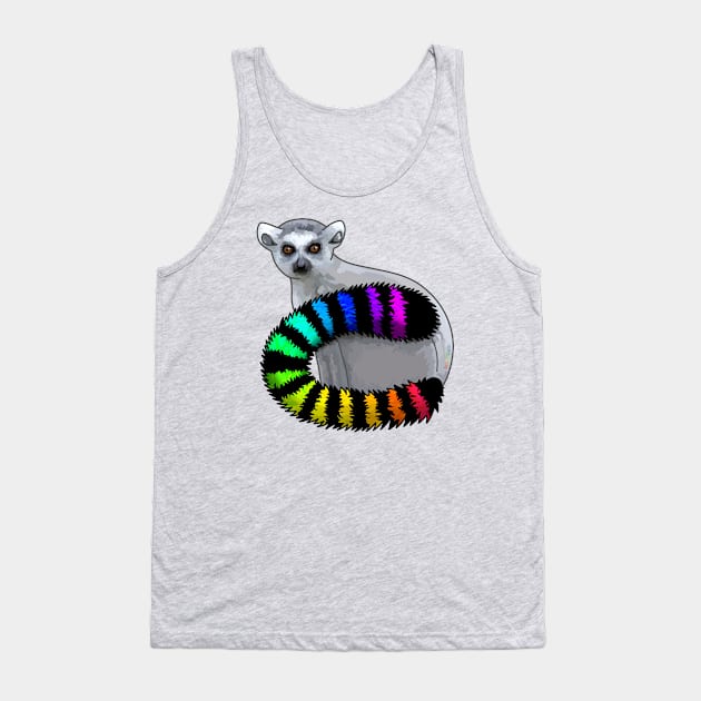 Rainbow Lemur Tank Top by Art by Veya